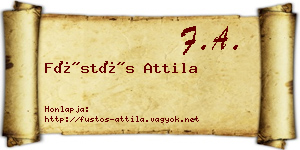Füstös Attila névjegykártya